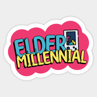 Elder Millennial Tetris Retro Gamer Sticker